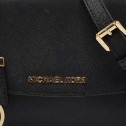 Pre Owned Michael Kors Black Leather Small Ava Top Handle Bag
