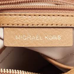 Pre Owned Michael Kors Brown Pebbled Leather Lauryn Hobo