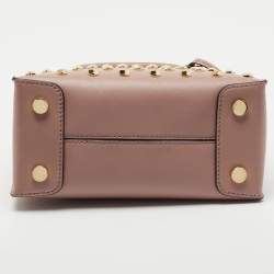 Pre Owned Michael Kors Dusty Pink Studded Leather Mercer Tote