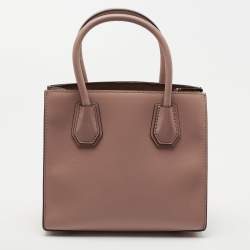 Pre Owned Michael Kors Dusty Pink Studded Leather Mercer Tote