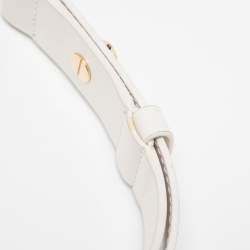 Pre Owned Michael Kors Pink/White Croc Embossed Leather Cece Shoulder Bag