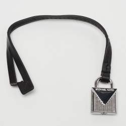 Pre Owned Michael Kors Grey/Black Leather Mercer Satchel