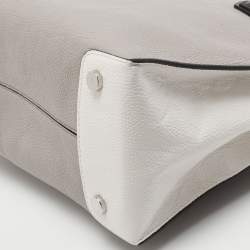 Pre Owned Michael Kors Grey/Black Leather Mercer Satchel