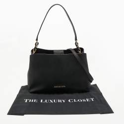 Pre Owned Michael Kors Black Leather Sofia Ballet Shoulder Bag