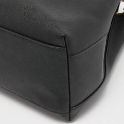 Pre Owned Michael Kors Black Leather Sofia Ballet Shoulder Bag