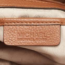 Pre Owned Michael Kors Brown/Beige Zebra Print Canvas and Leather Marina Shoulder Bag