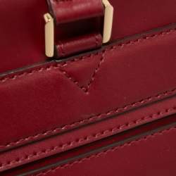 Michael Kors Red Leather Mott Backpack