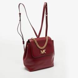Michael Kors Red Leather Mott Backpack