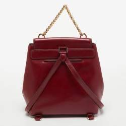 Michael Kors Red Leather Mott Backpack