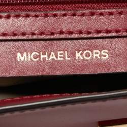 Michael Kors Red Leather Mott Backpack