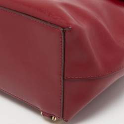 Michael Kors Red Leather Mott Backpack