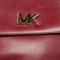 Michael Kors Red Leather Mott Backpack