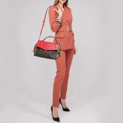 Pre Owned Michael Kors Multicolor Coated Canvas and Leather Bristol Medium Top Handle Bag