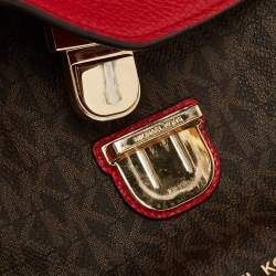 Pre Owned Michael Kors Multicolor Coated Canvas and Leather Bristol Medium Top Handle Bag