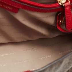Pre Owned Michael Kors Multicolor Coated Canvas and Leather Bristol Medium Top Handle Bag