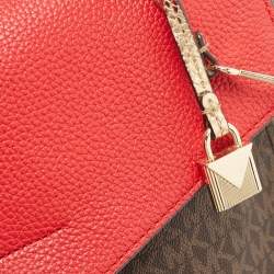 Pre Owned Michael Kors Multicolor Coated Canvas and Leather Bristol Medium Top Handle Bag