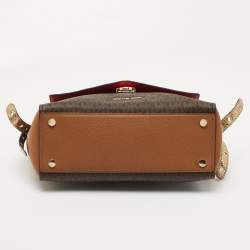 Pre Owned Michael Kors Multicolor Coated Canvas and Leather Bristol Medium Top Handle Bag