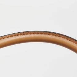 Pre Owned Michael Kors Brown/Ivory Signature Coated Canvas and Leather Large Mercer Tote