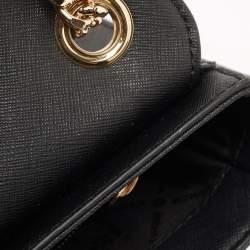 Pre Owned Michael Kors Black Saffiano Leather Medium Brandi Shoulder Bag