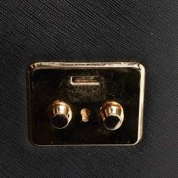 Pre Owned Michael Kors Black Saffiano Leather Medium Brandi Shoulder Bag