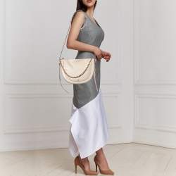 Pre Owned Michael Kors Off White Leather Large Jagger Shoulder Bag