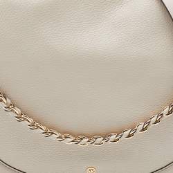 Pre Owned Michael Kors Off White Leather Large Jagger Shoulder Bag