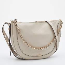 Pre Owned Michael Kors Off White Leather Large Jagger Shoulder Bag