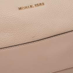 Pre Owned Michael Kors Light Pink Leather Lillie Shoulder Bag