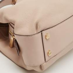 Pre Owned Michael Kors Light Pink Leather Lillie Shoulder Bag