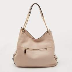 Pre Owned Michael Kors Light Pink Leather Lillie Shoulder Bag