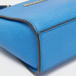 مملوكة مسبقًا Michael Kors Light Blue Leather Mini Selma Crossbody Bag