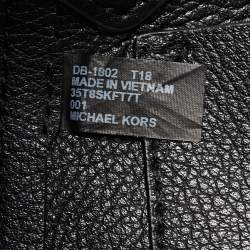 Pre Owned Michael Kors Black Grain Leather Kimberly Tote