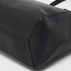 Pre Owned Michael Kors Black Grain Leather Kimberly Tote