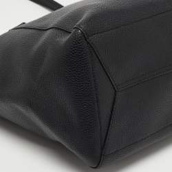 Pre Owned Michael Kors Black Grain Leather Kimberly Tote