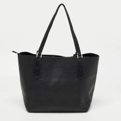 Pre Owned Michael Kors Black Grain Leather Kimberly Tote