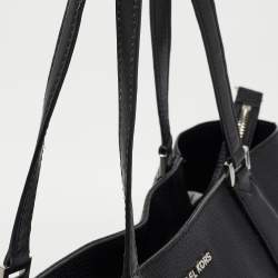 Pre Owned Michael Kors Black Grain Leather Kimberly Tote