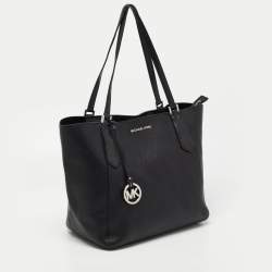 Pre Owned Michael Kors Black Grain Leather Kimberly Tote