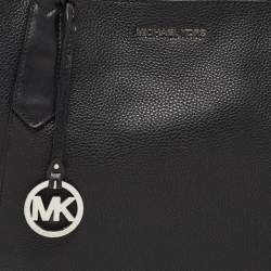 Pre Owned Michael Kors Black Grain Leather Kimberly Tote