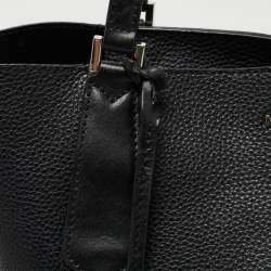 Pre Owned Michael Kors Black Grain Leather Kimberly Tote