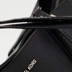Pre Owned Michael Kors Black Grain Leather Kimberly Tote