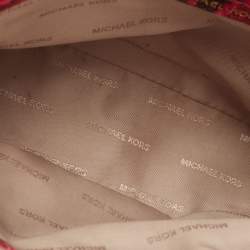 Pre Owned Michael Kors Tri Color Python Embossed and Leather Sloan Top Handle Bag