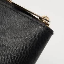 Pre Owned حقيبة يد توتس مايكل مايكل كورس جيت سيت جلد سافيانو أسود بسحاب علوي متوسطة