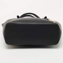 Pre Owned حقيبة يد توتس مايكل مايكل كورس جيت سيت جلد سافيانو أسود بسحاب علوي متوسطة