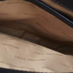 Pre Owned Michael Kors Navy Blue Leather Mott Chain Swag Shoulder Bag