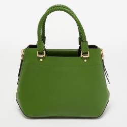 Pre Owned Michael Kors Green Leather Blakely Tote