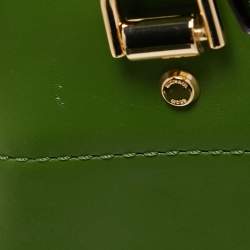 Pre Owned Michael Kors Green Leather Blakely Tote