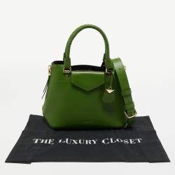 Pre Owned Michael Kors Green Leather Blakely Tote