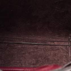 Pre Owned Michael Kors Burgundy Signature Coated Canvas, Leather and Suede Sinclair Tote