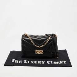 Pre Owned Michael Kors Black Quilted Leather Medium Cece Shoulder Bag