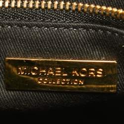 Pre Owned Michael Kors Collection Black Leather Saddle Crossbody Bag